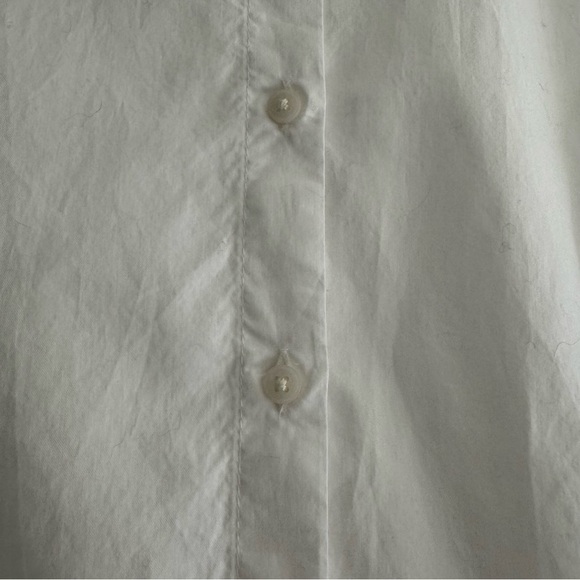 NWT Old Navy Long-Sleeve Smocked Cotton-Poplin Shirt in White size M - Picture 4 of 9
